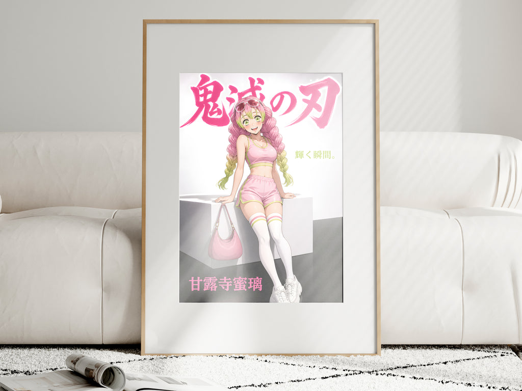Demon Slayer Mitsuri Pink Handbag Studio Anime Poster — i01463