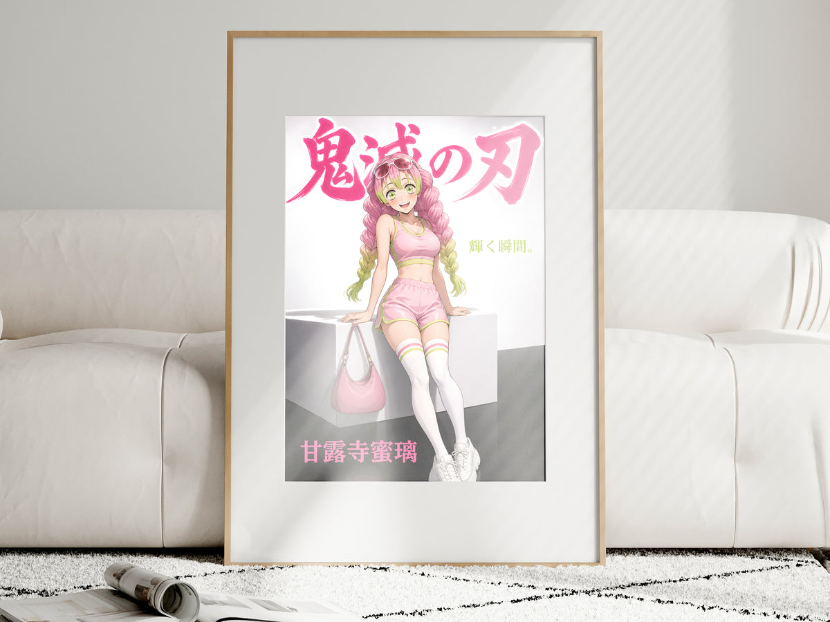 Demon Slayer Mitsuri Pink Handbag Studio Anime Poster — i01463