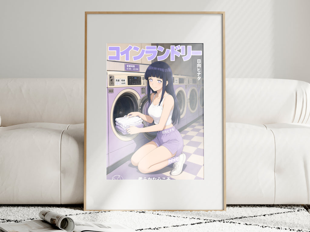 Naruto Hinata Lavender Laundry Day Anime Poster — i01463