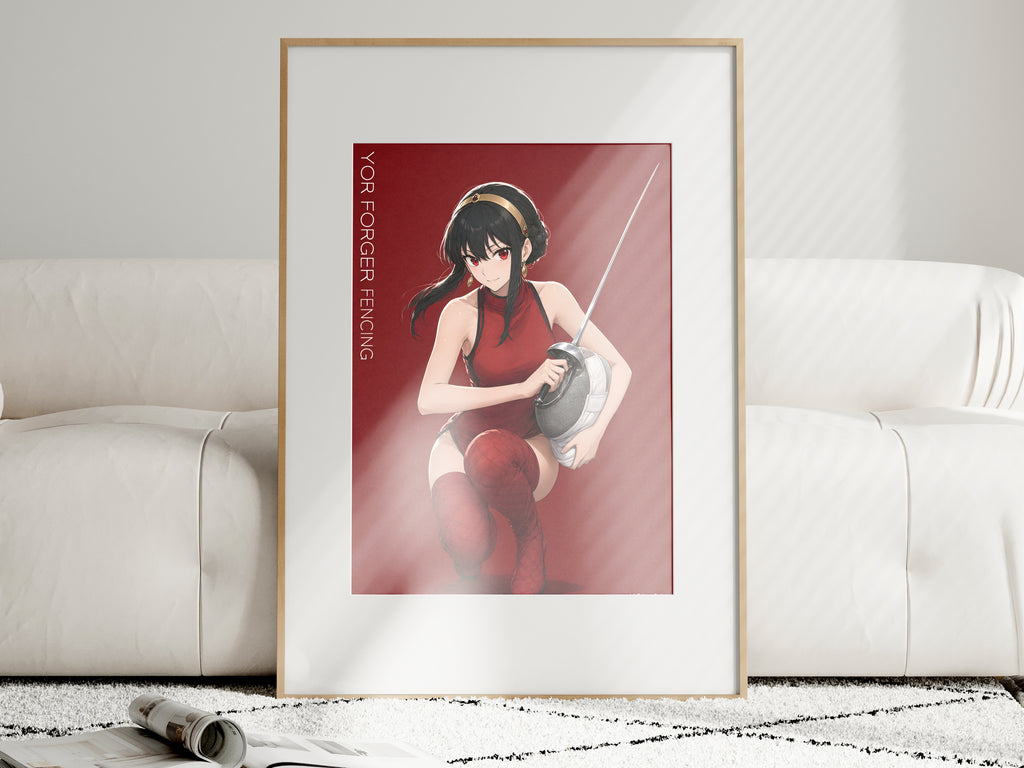 Spy x Family Yor Crimson Fencing Portrait Anime Poster — i01463