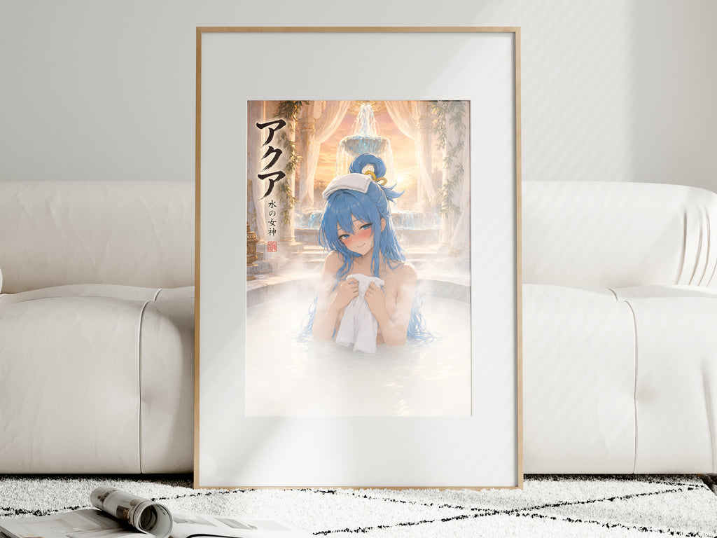 KonoSuba Aqua Golden Onsen Anime Poster — i01463