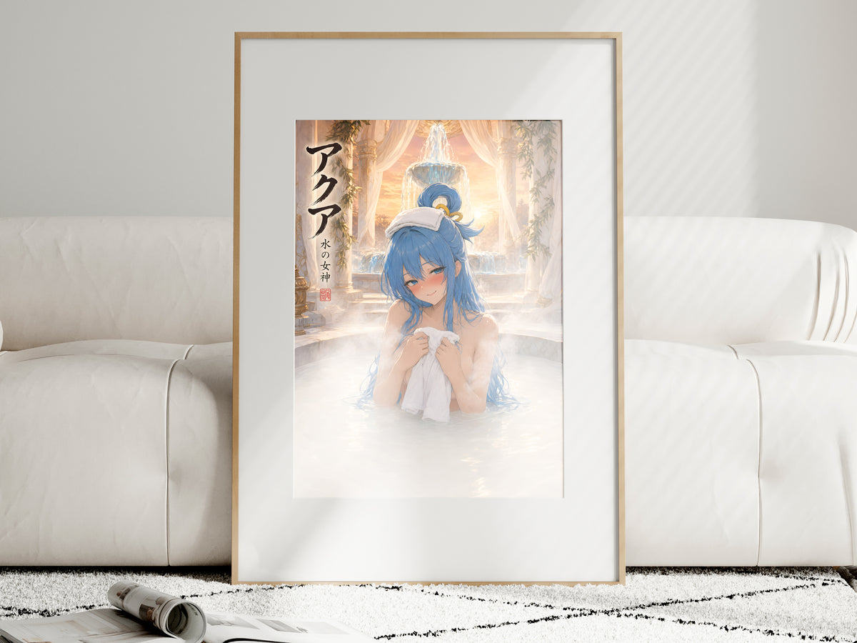 KonoSuba Aqua Golden Onsen Anime Poster — i01463