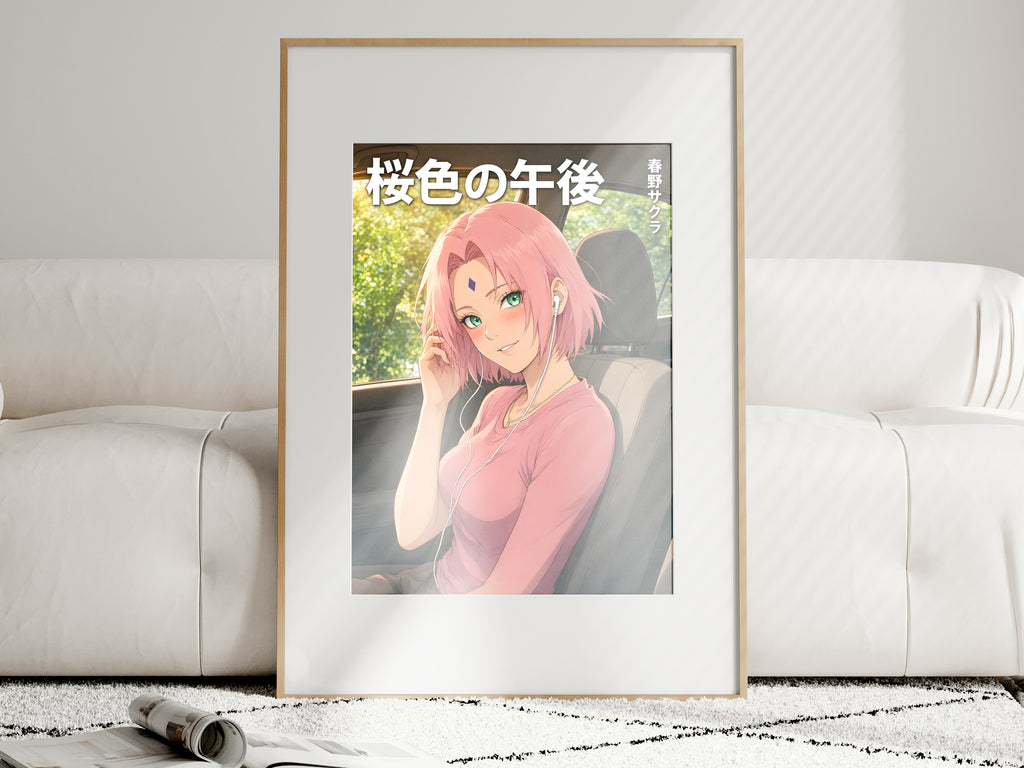 Naruto Sakura Road Trip Earbuds Anime Poster — i01463