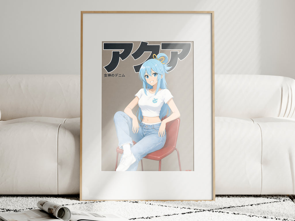 KonoSuba Aqua Denim Studio Anime Poster — i01463