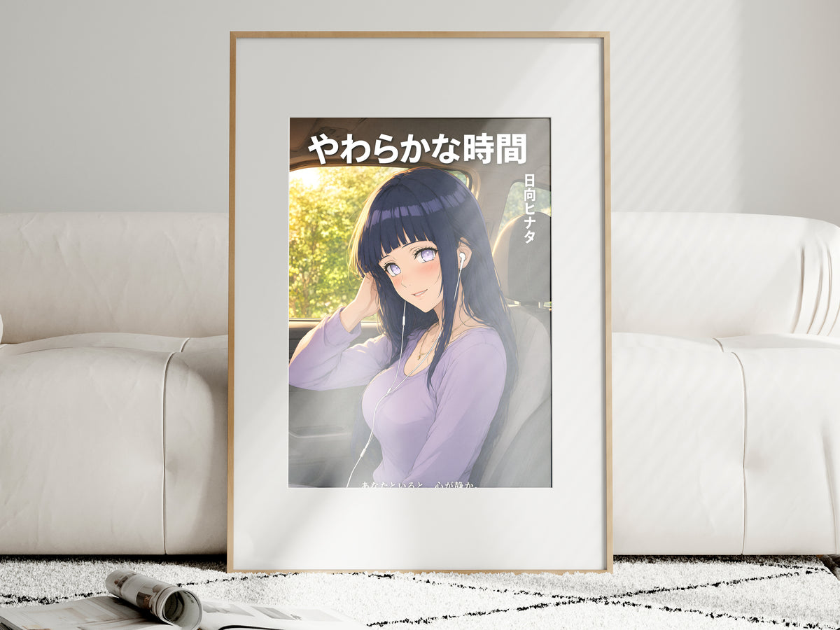 Naruto Hinata Road Trip Earbuds Anime Poster — i01463