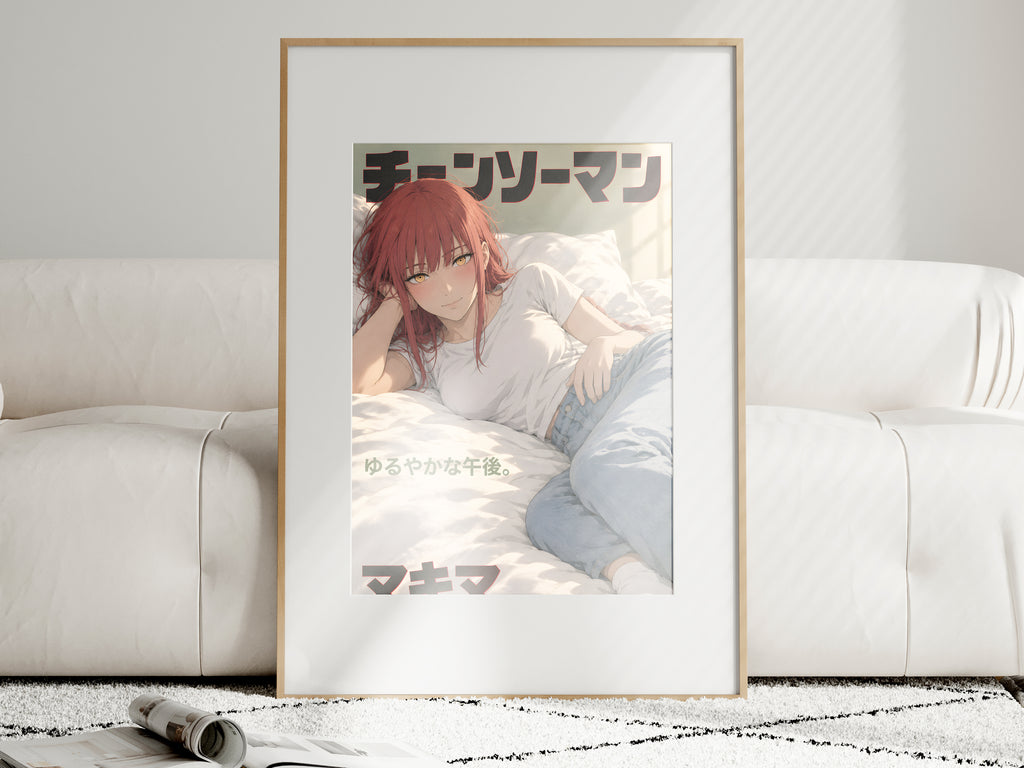 Chainsaw Man Makima Sunlit Afternoon Anime Poster — i01463