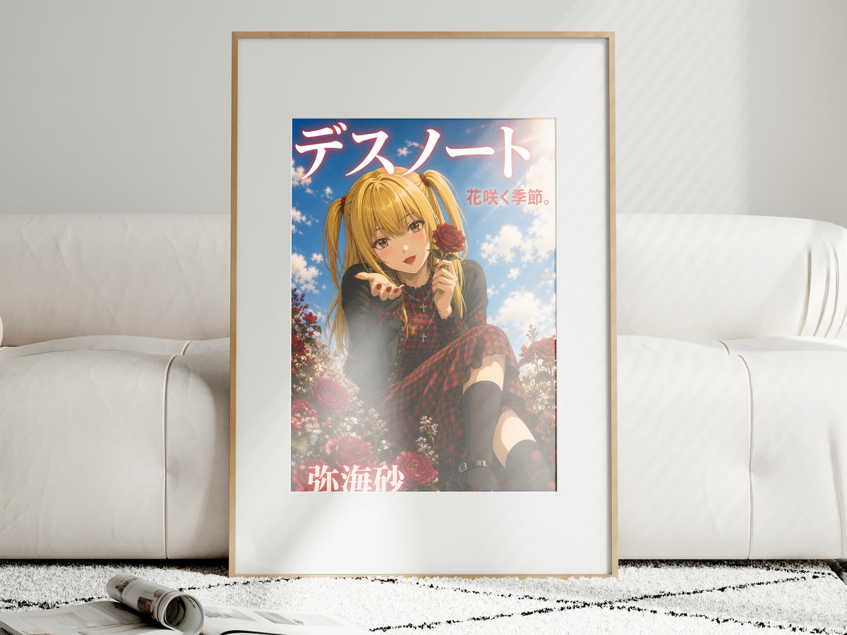 Death Note Misa Red Rose Garden Anime Poster — i01463
