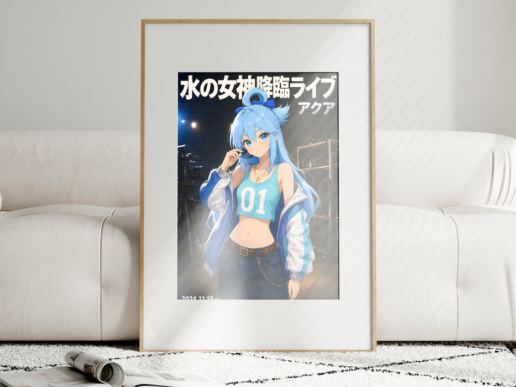 KonoSuba Aqua Backstage Portrait Anime Poster — i01463