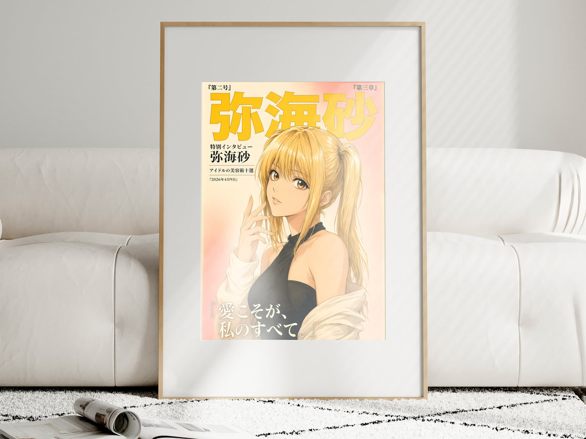 Death Note Misa Gold Editorial Portrait Anime Poster — i01463