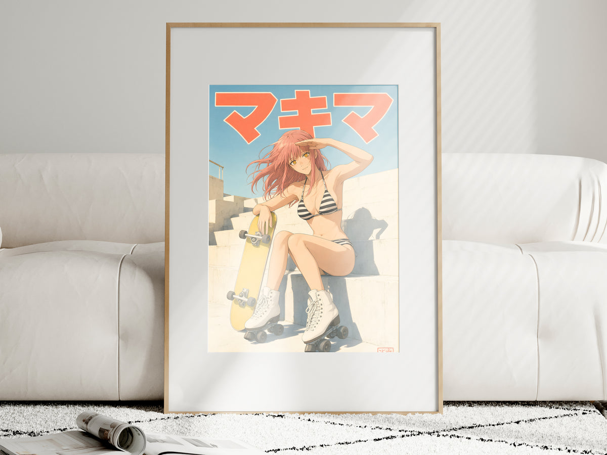 Chainsaw Man Makima Roller Skate Anime Poster — i01463