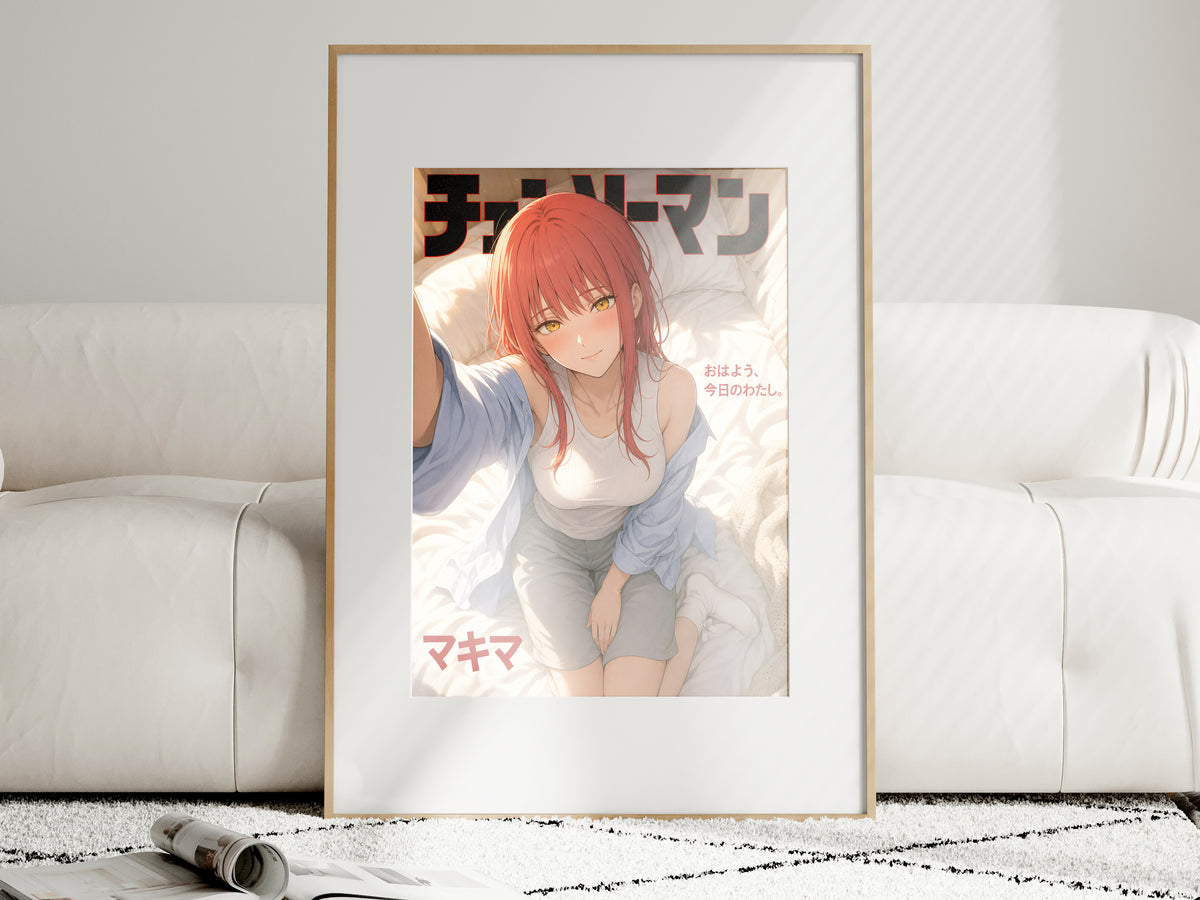 Chainsaw Man Makima Morning Selfie Anime Poster — i01463