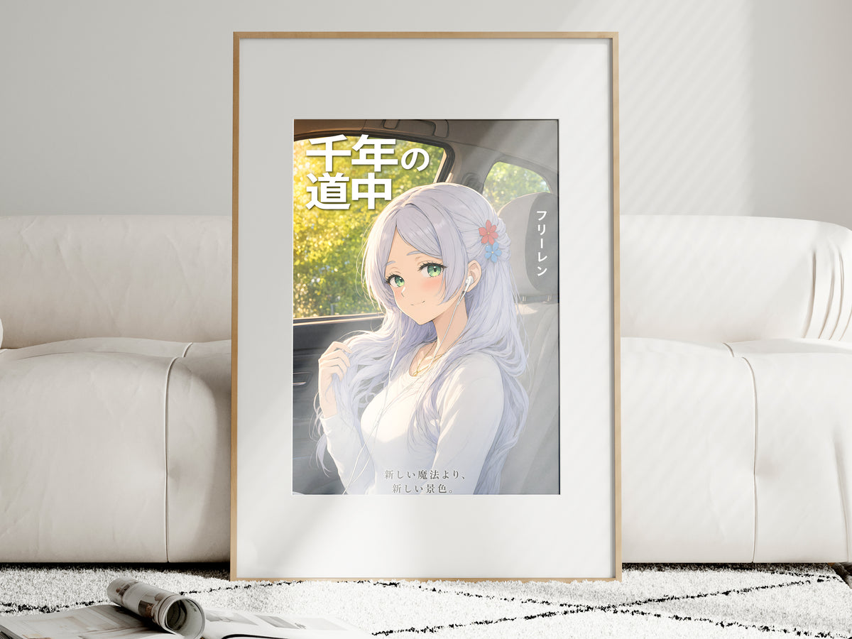 Frieren Road Trip Earbuds Anime Poster — i01463