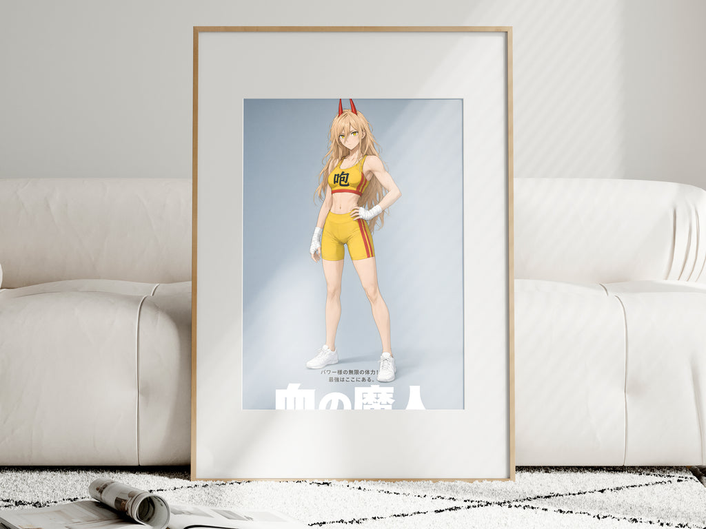 Chainsaw Man Power Athletic Portrait Anime Poster — i01463