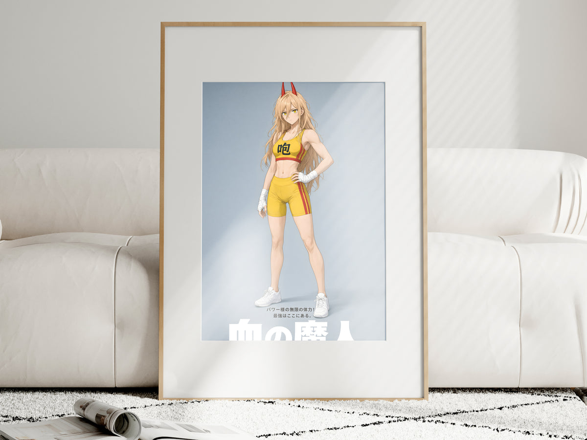 Chainsaw Man Power Athletic Portrait Anime Poster — i01463
