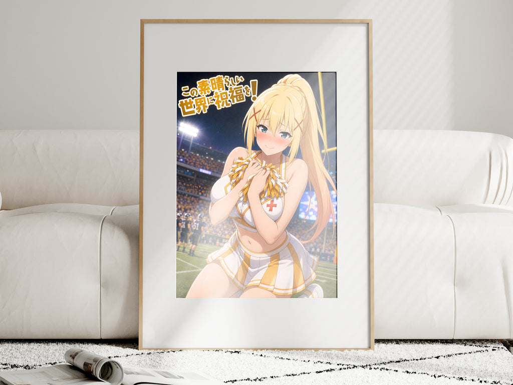 KonoSuba Darkness Gold Cheerleader Anime Poster — i01463