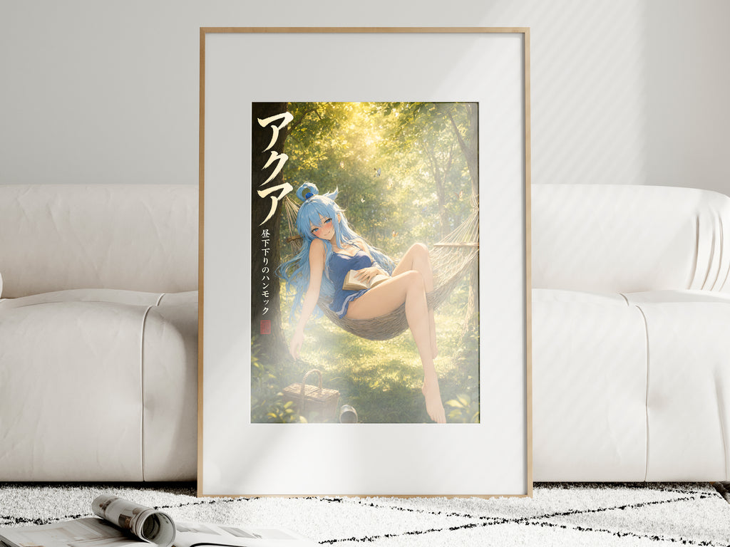 KonoSuba Aqua Golden Forest Hammock Anime Poster — i01463