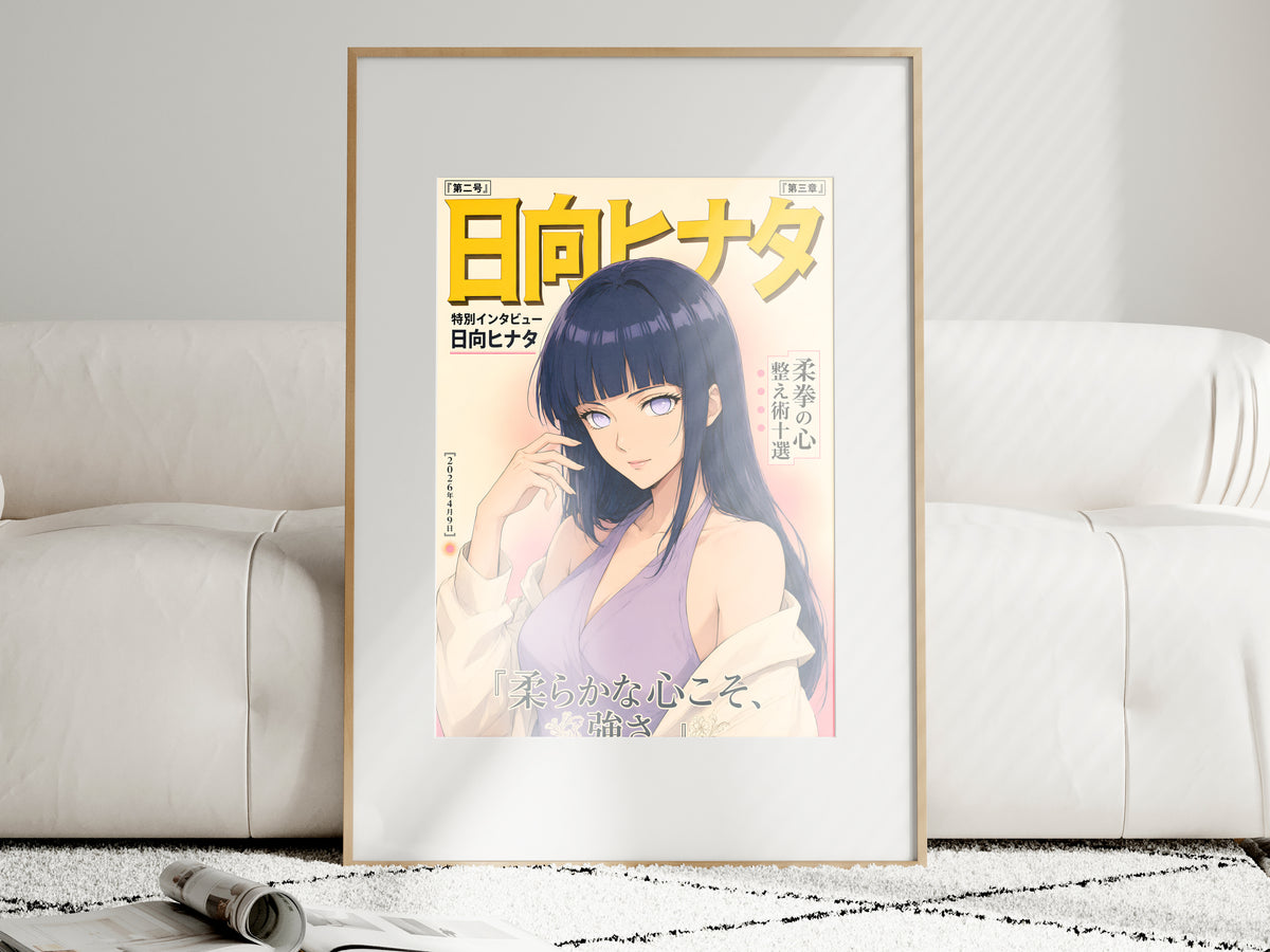 Naruto Hinata Lavender Magazine Cover Anime Poster — i01463