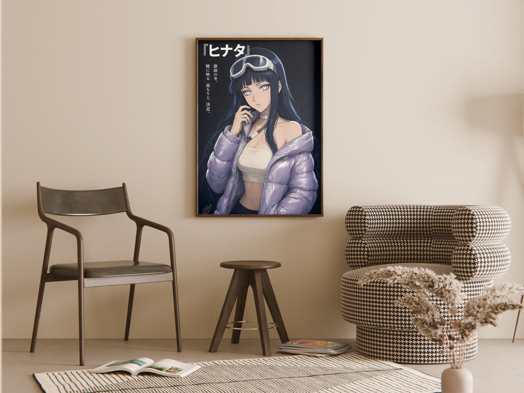 Naruto Hinata Lavender Puffer Editorial Anime Poster — room