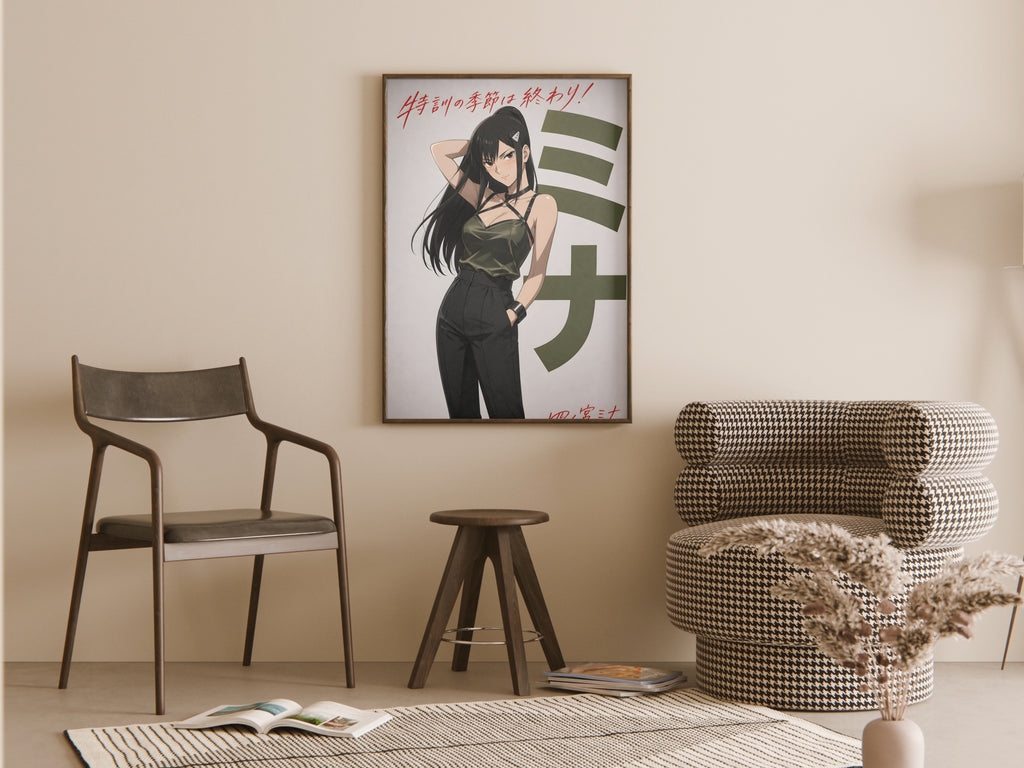 Kaiju No. 8 Mina Ashiro Olive Camisole Editorial Anime Poster — room