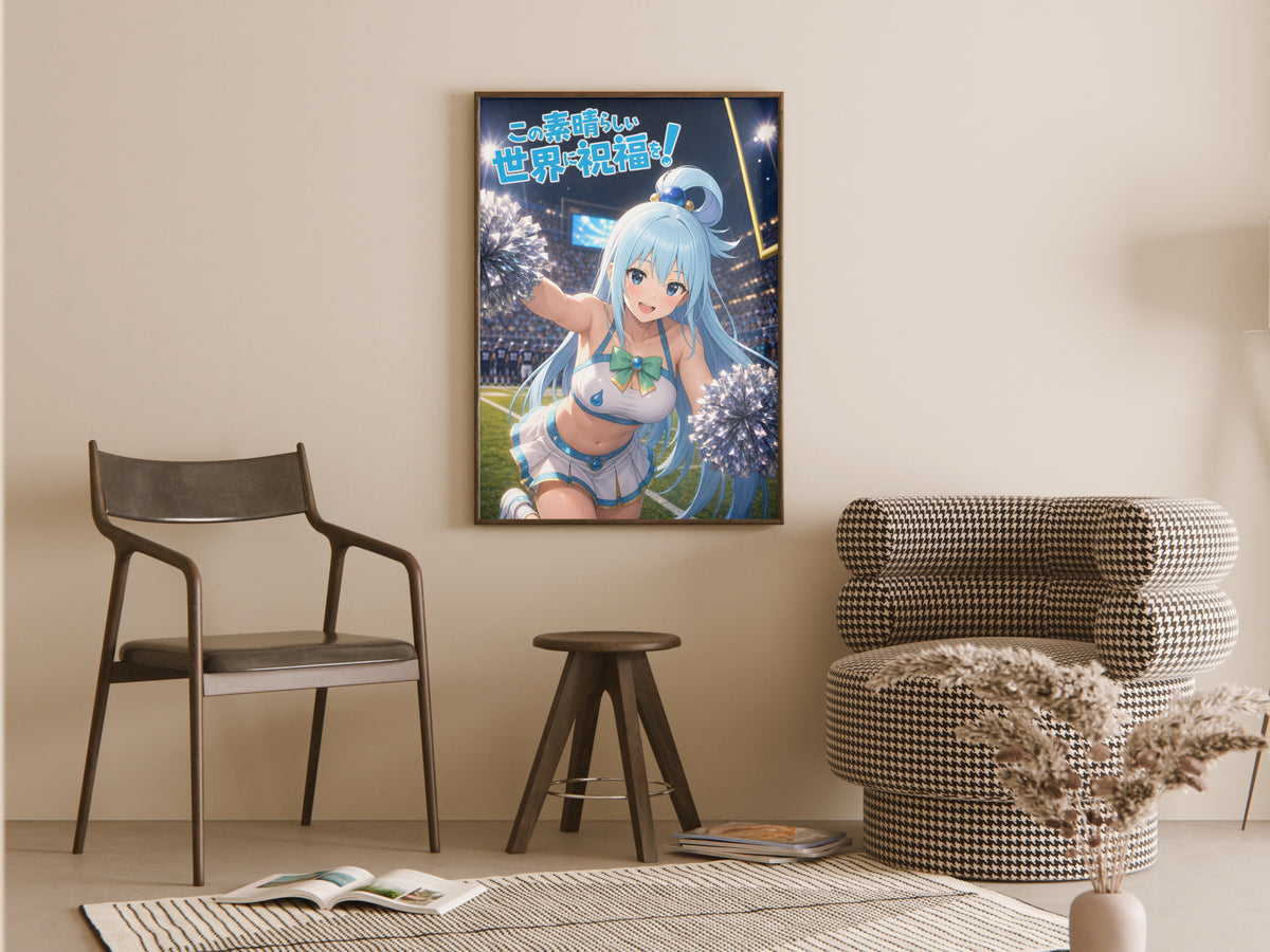 KonoSuba Aqua Silver Cheerleader Anime Poster — room