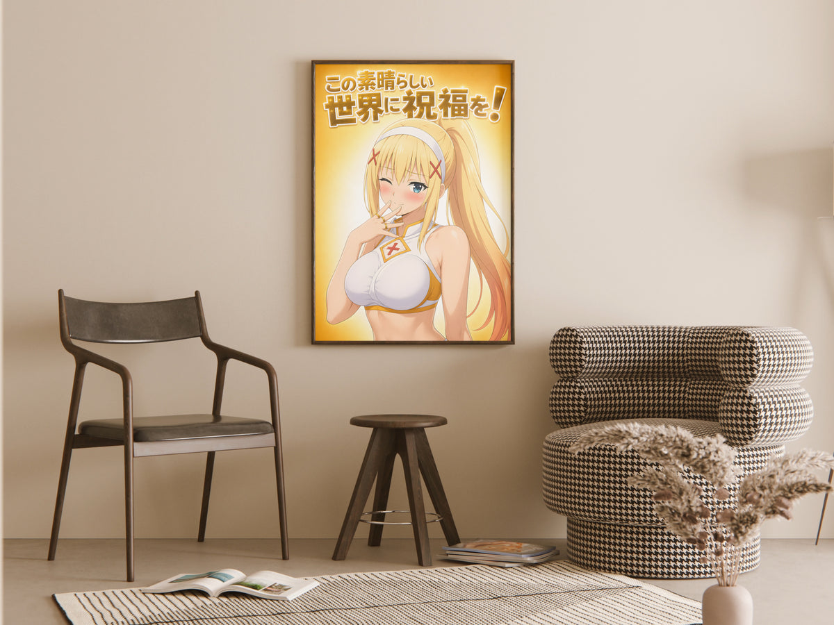 KonoSuba Darkness Golden Studio Wink Anime Poster — room