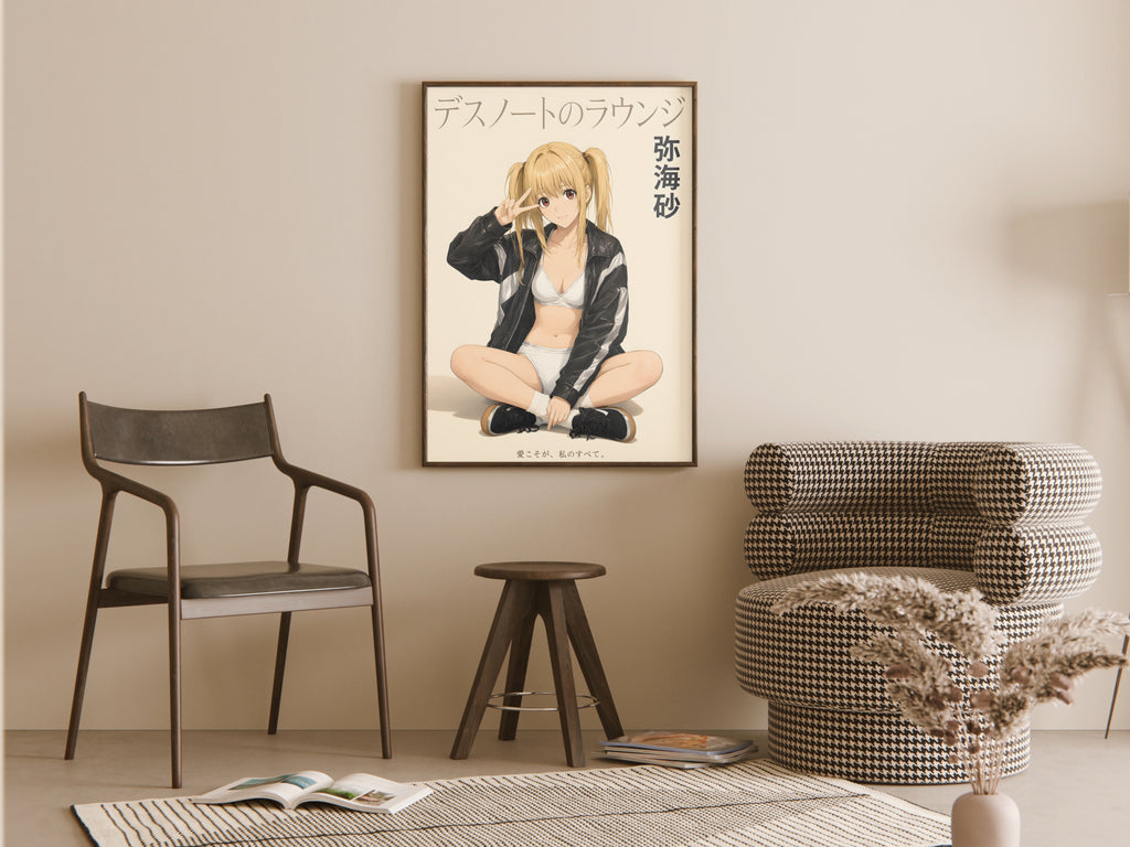 Death Note Misa Black Jacket Lounge Anime Poster — room
