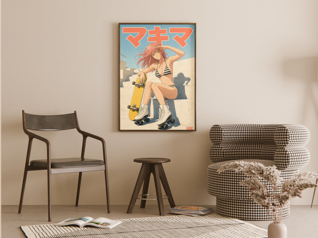 Chainsaw Man Makima Roller Skate Anime Poster — room
