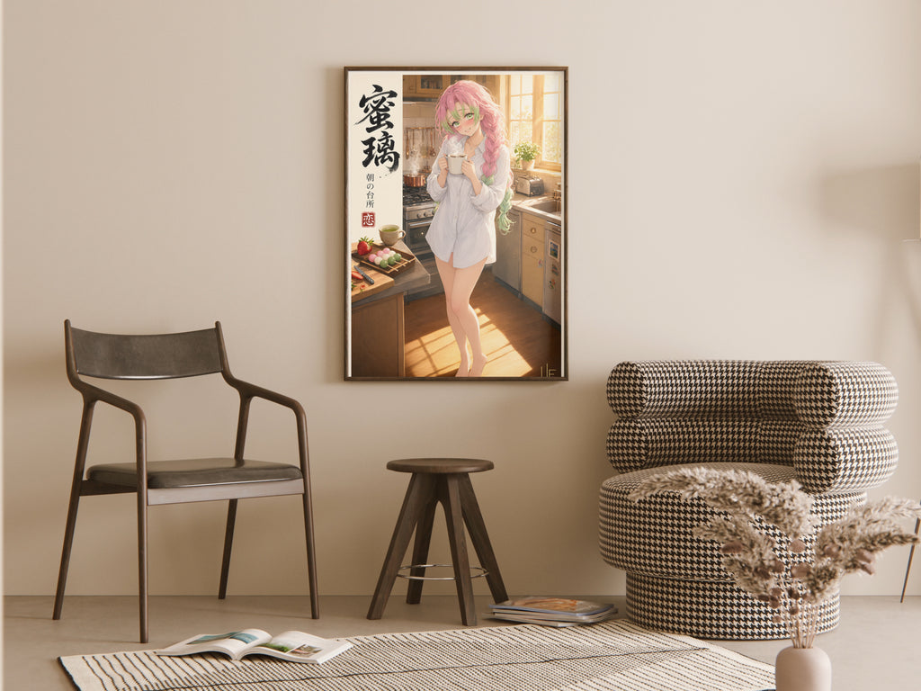 Demon Slayer Mitsuri Morning Kitchen Anime Poster — room