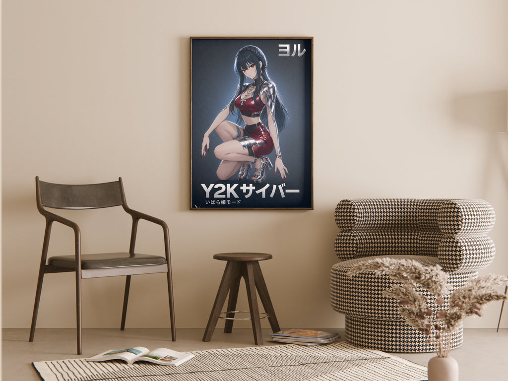 Spy x Family Yor Metallic Y2K Portrait Anime Poster — room