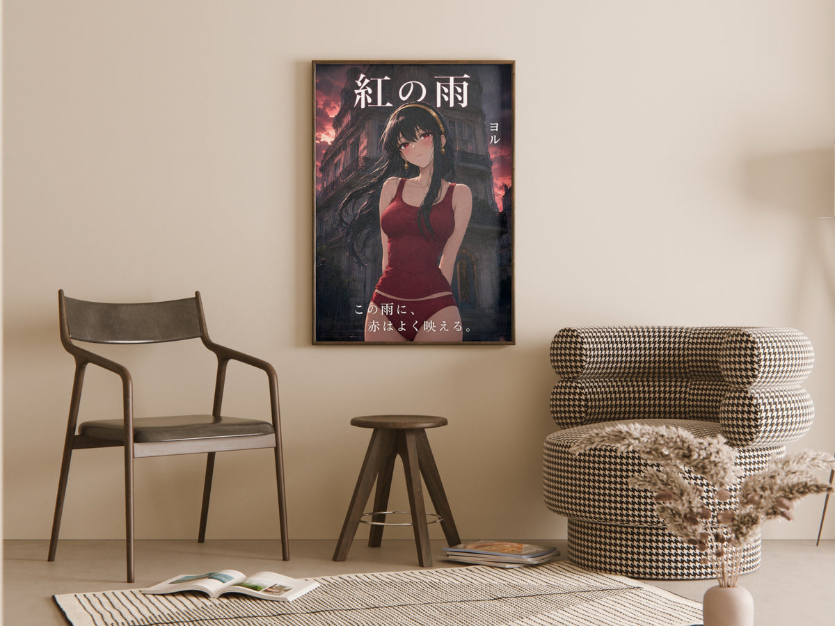 Spy x Family Yor Rain Portrait Anime Poster — room