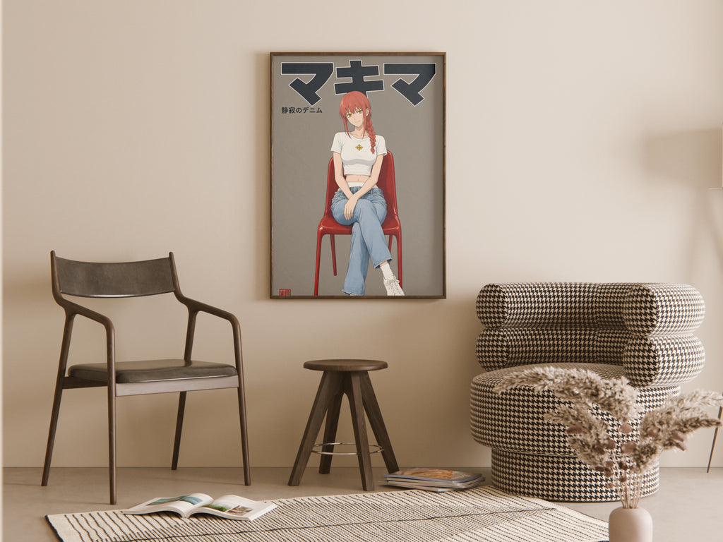 Chainsaw Man Makima Denim Studio Anime Poster — room