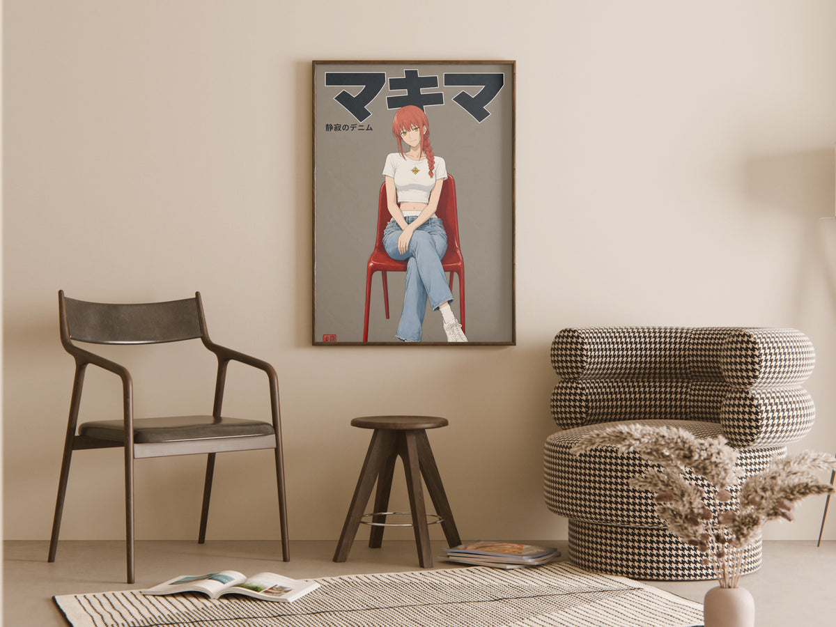 Chainsaw Man Makima Denim Studio Anime Poster — room