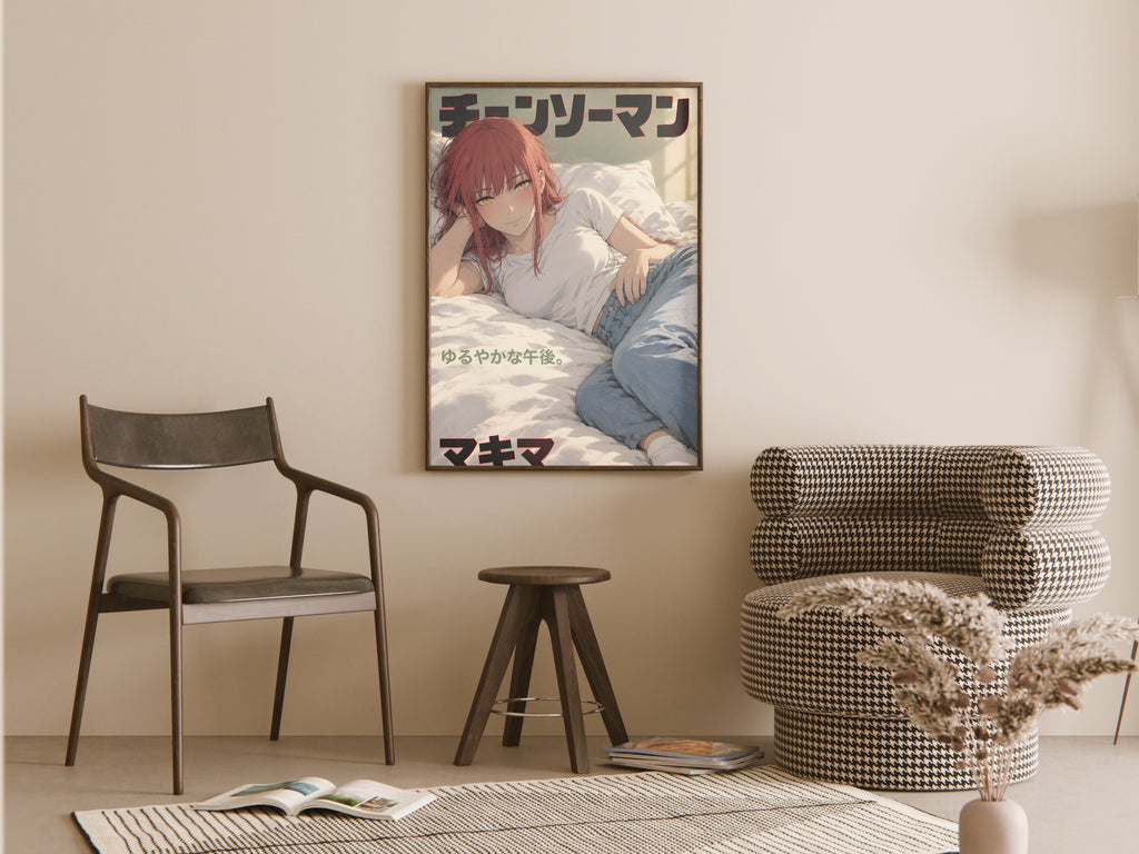 Chainsaw Man Makima Sunlit Afternoon Anime Poster — room