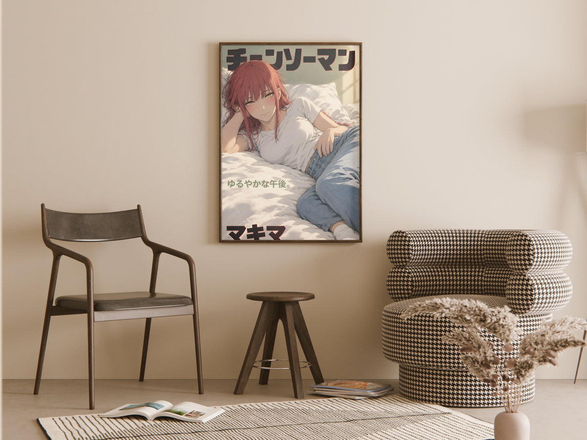 Chainsaw Man Makima Sunlit Afternoon Anime Poster — room