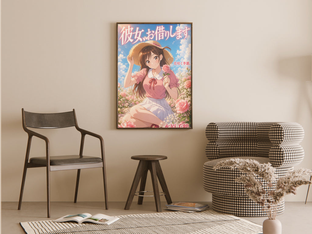 Rent-a-Girlfriend Chizuru Summer Flower Field Anime Poster — room