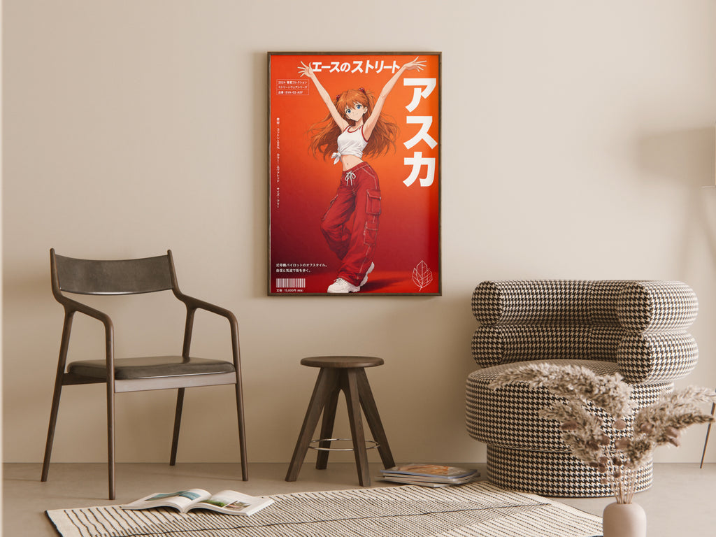Evangelion Asuka Red Streetwear Anime Poster — room
