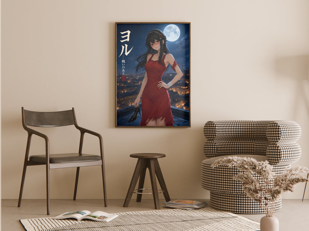 Spy x Family Yor Moonlit Post-Battle Anime Poster — room