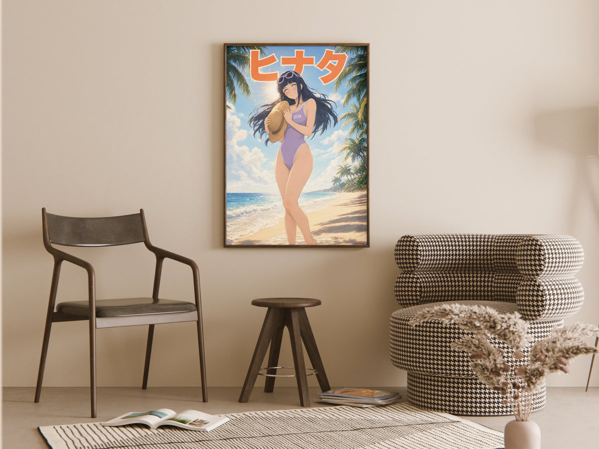 Naruto Hinata Tropical Shore Anime Poster — room