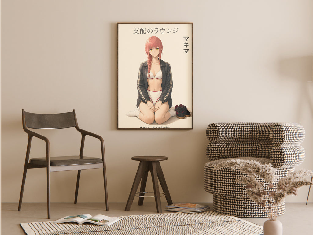 Chainsaw Man Makima Lounge Portrait Anime Poster — room