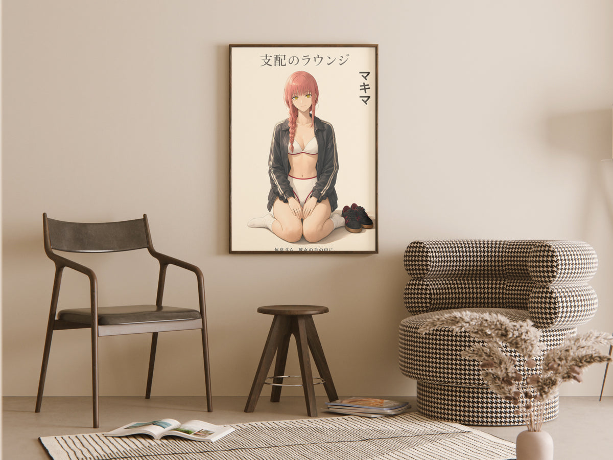 Chainsaw Man Makima Lounge Portrait Anime Poster — room