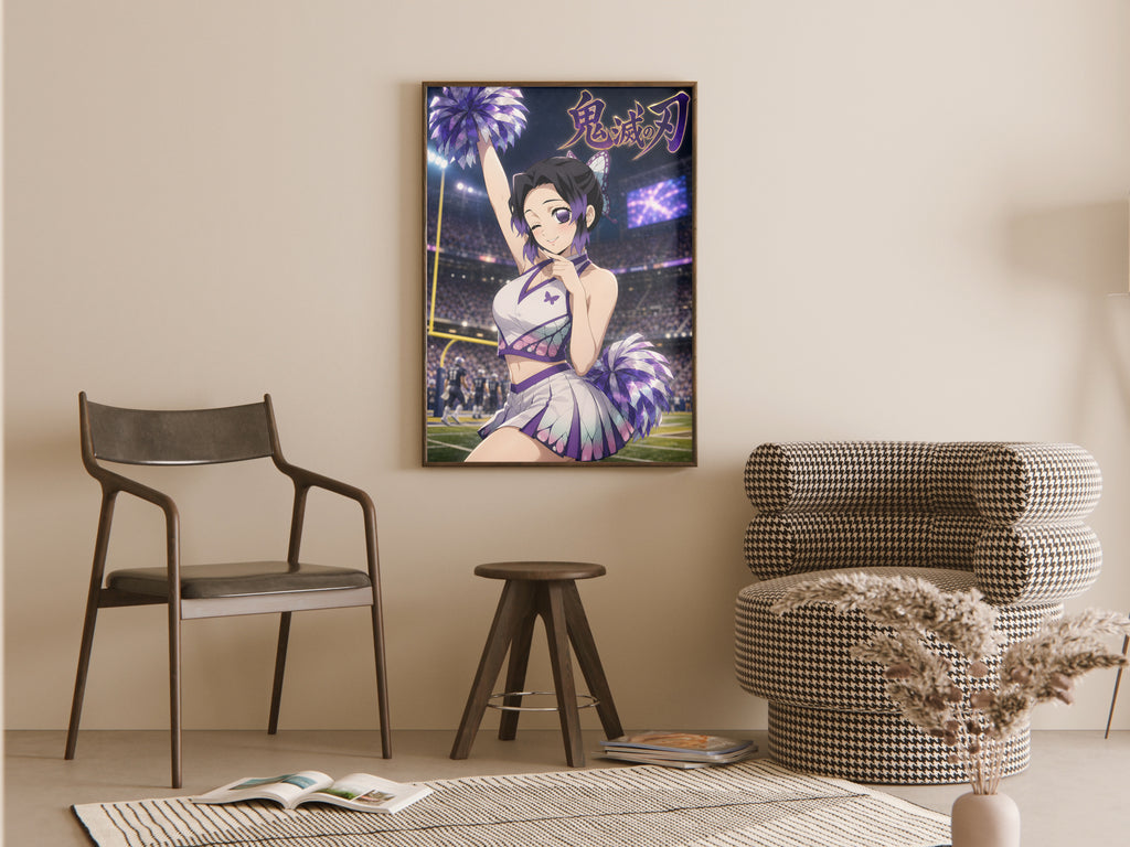 Demon Slayer Shinobu Butterfly Cheer Portrait Anime Poster — room