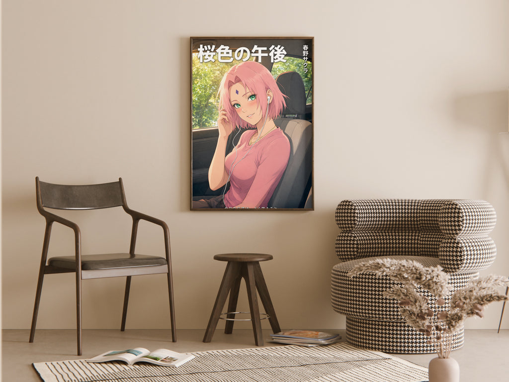 Naruto Sakura Road Trip Earbuds Anime Poster — room