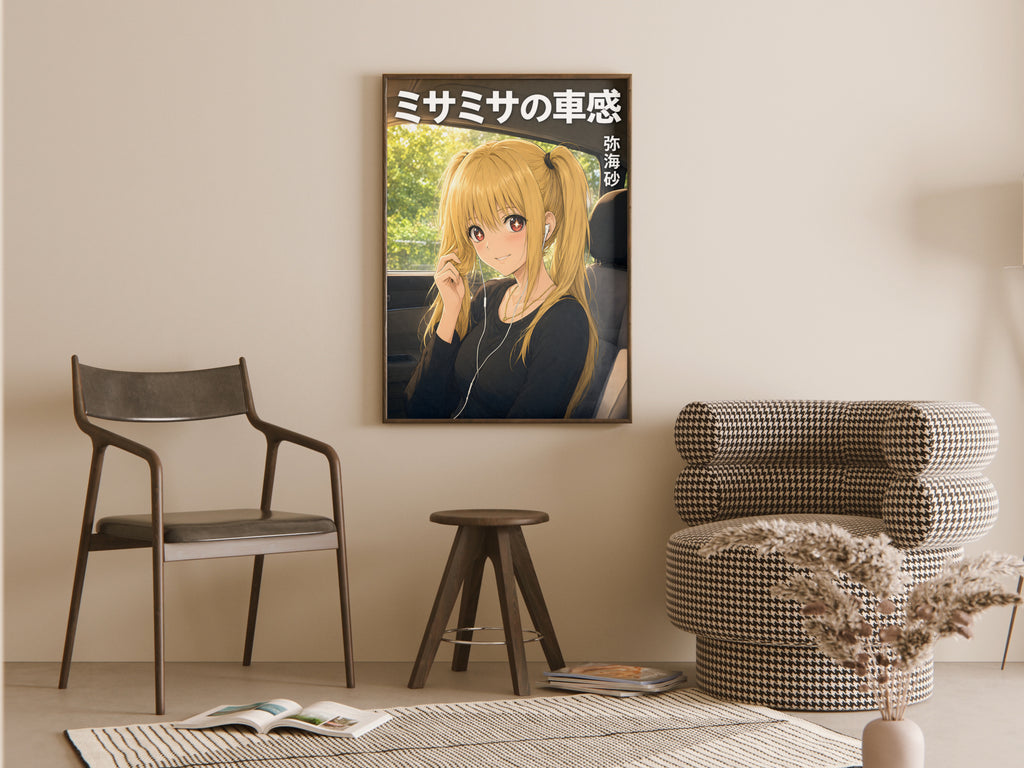 Death Note Misa Road Trip Earbuds Anime Poster — room