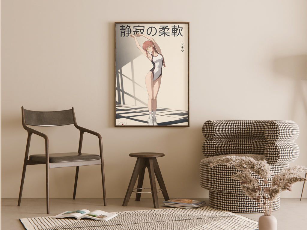 Chainsaw Man Makima Stretch Pose Anime Poster — room