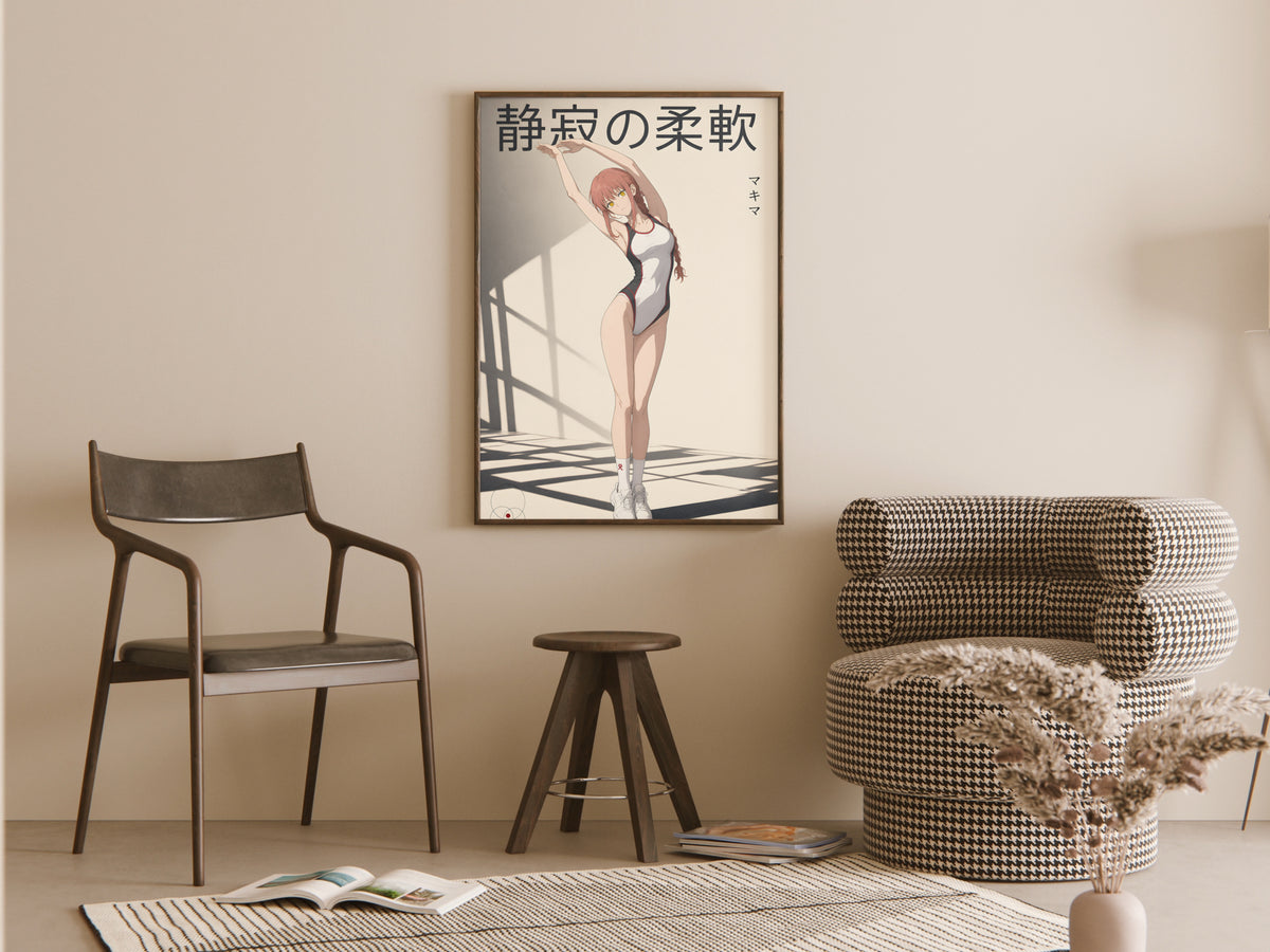 Chainsaw Man Makima Stretch Pose Anime Poster — room