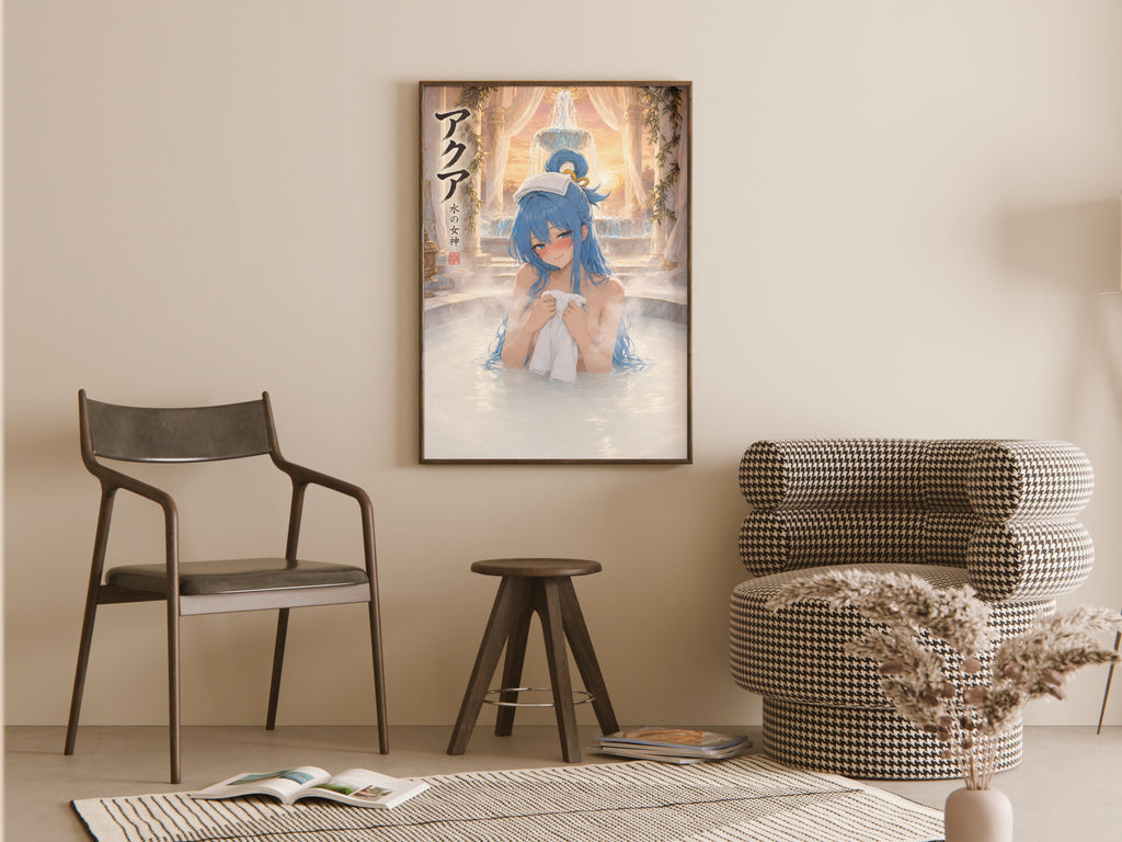 KonoSuba Aqua Golden Onsen Anime Poster — room