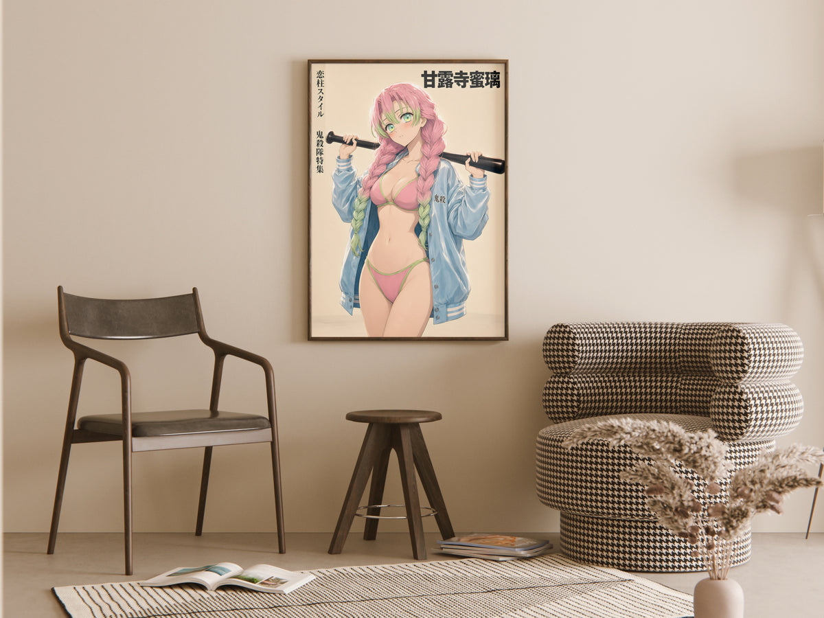 Demon Slayer Mitsuri Varsity Style Anime Poster — room