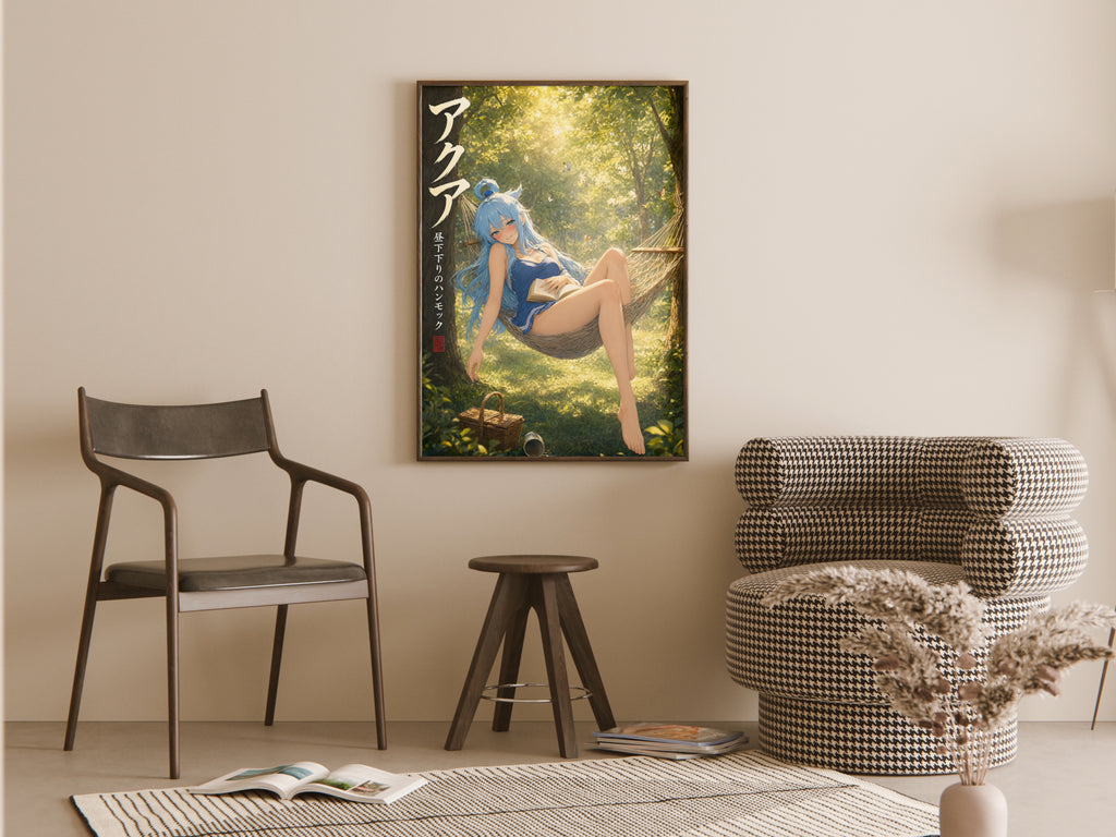 KonoSuba Aqua Golden Forest Hammock Anime Poster — room