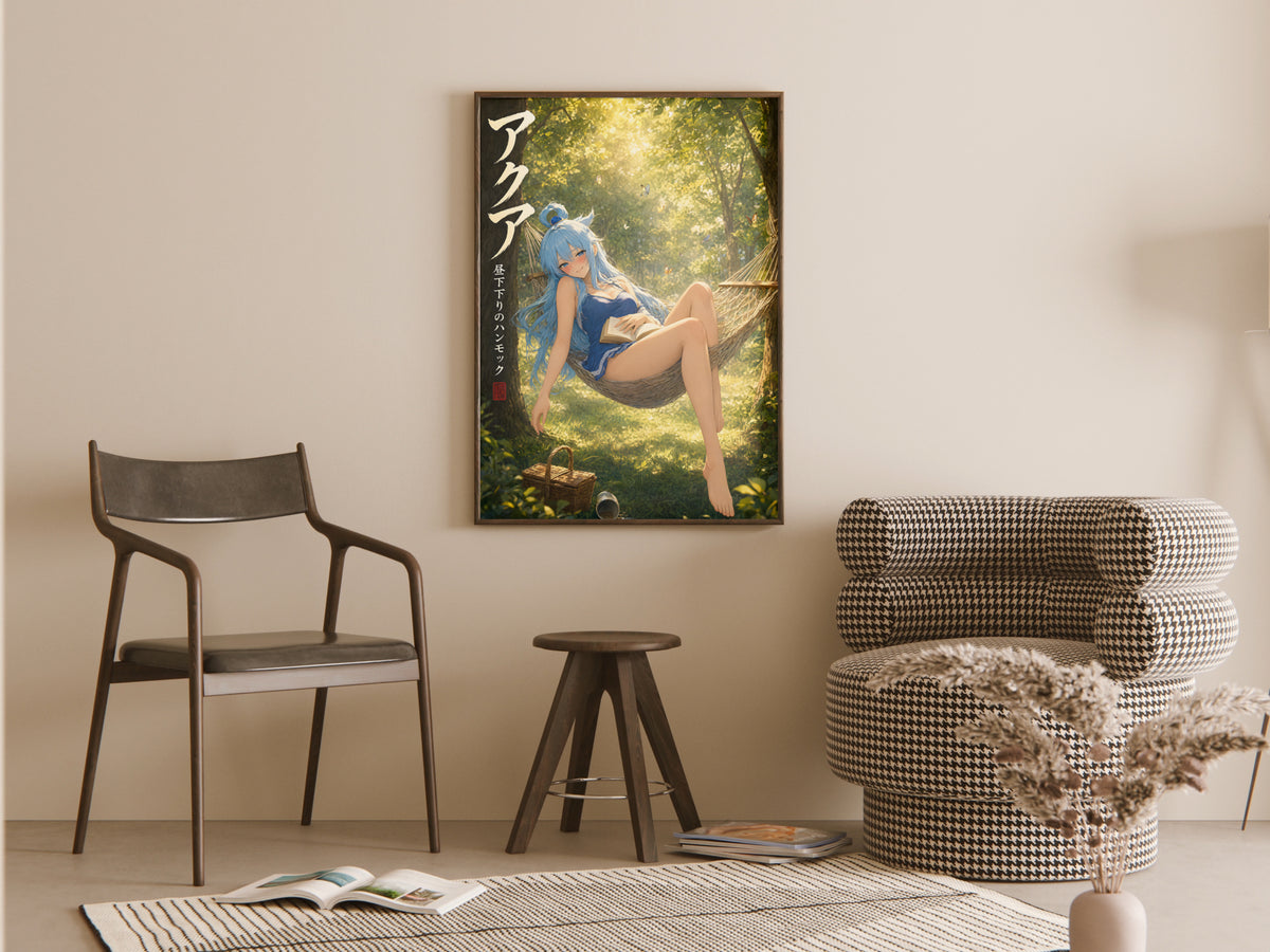 KonoSuba Aqua Golden Forest Hammock Anime Poster — room