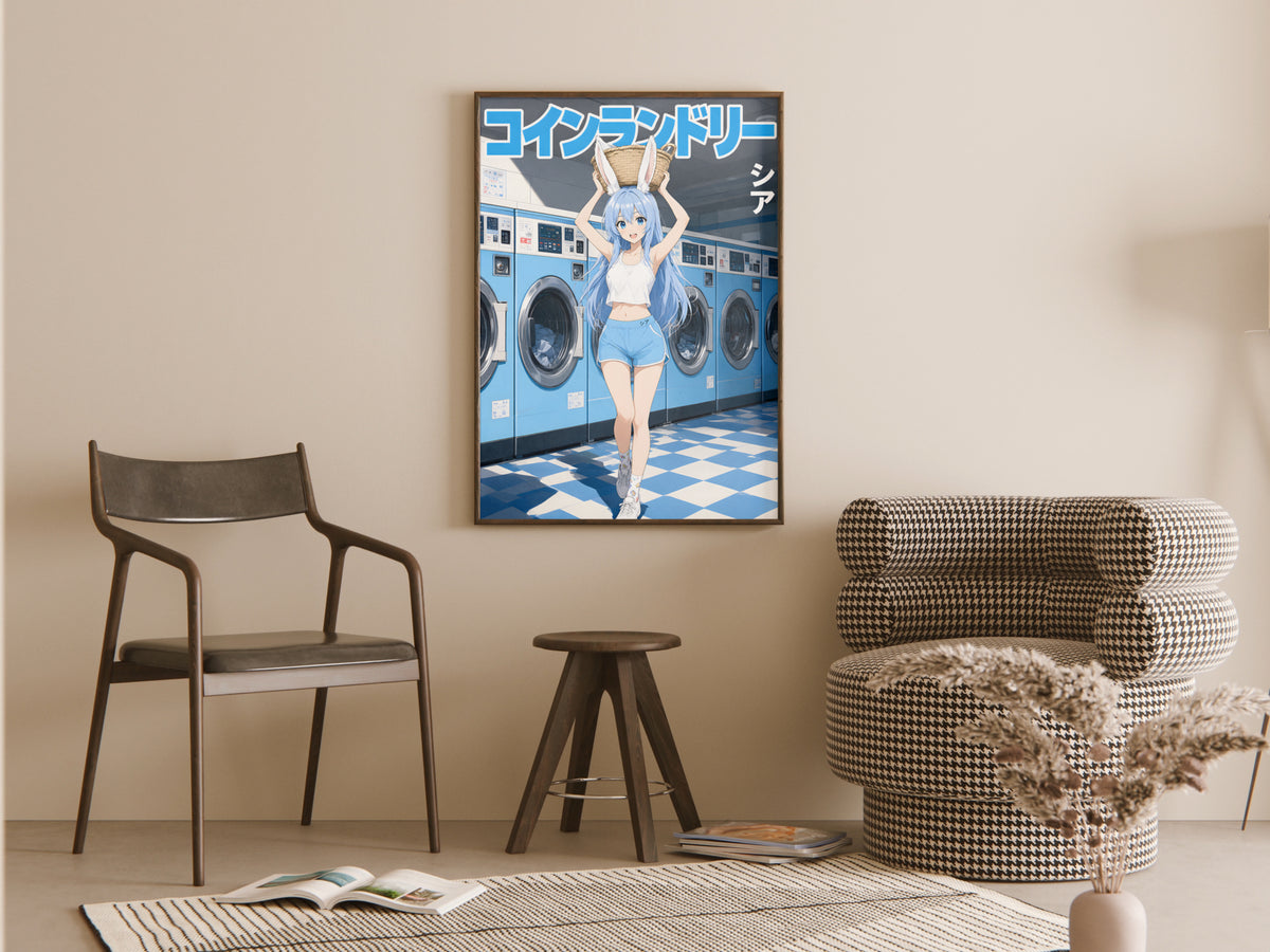Arifureta Shea Blue Laundry Day Anime Poster — room